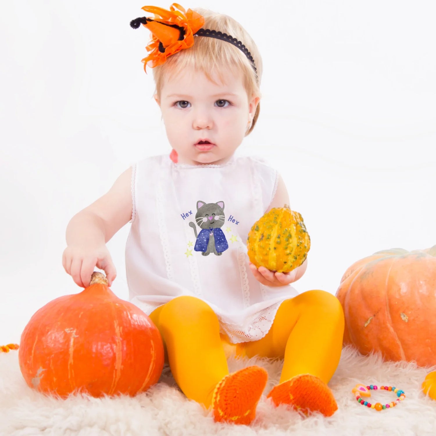 Bügelbild „Hex Hex Katze“ – Magischer Zauberlook für Kinderkleidung