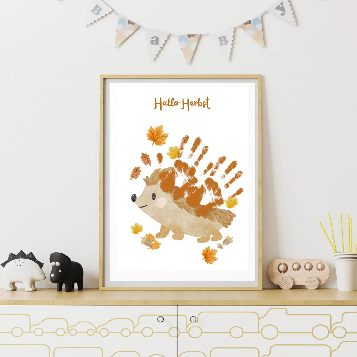 Handabdruck-Poster Igel zum Download