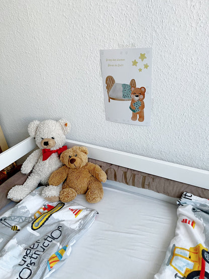 Interaktives Routineposter „Bring den Bär ins Bett“ – Abendroutine spielerisch begleiten