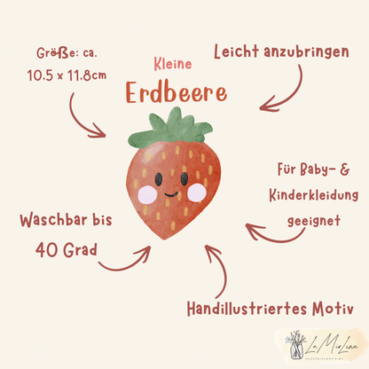 Bügelbild Kleine Erdbeere