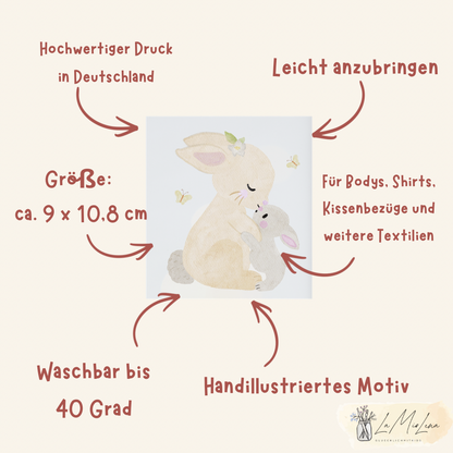 Bügelbild Osterhasen, Du bist mein Lieblingshase