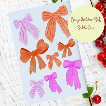 Bügelbilder-Set „Schleifen“ A5 – zarte Details für kleine Lieblingsoutfits