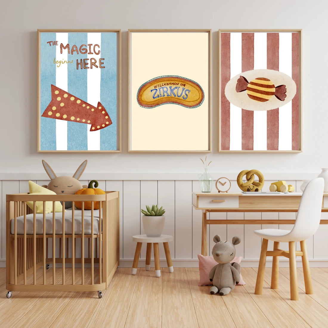Zirkus Poster Set – 3er Set für ein stimmiges Kinderzimmer
