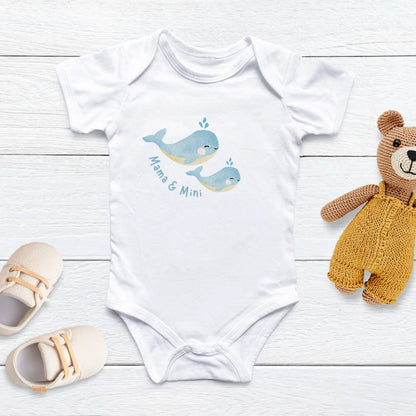 Bügelbild Mama &amp; Mini – 2 Wale