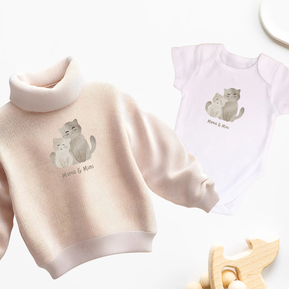 Bügelbild Mama &amp; Mini – Katzen
