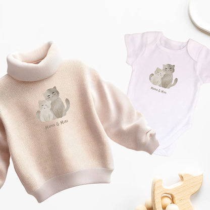 Bügelbild Mama &amp; Mini – Katzen