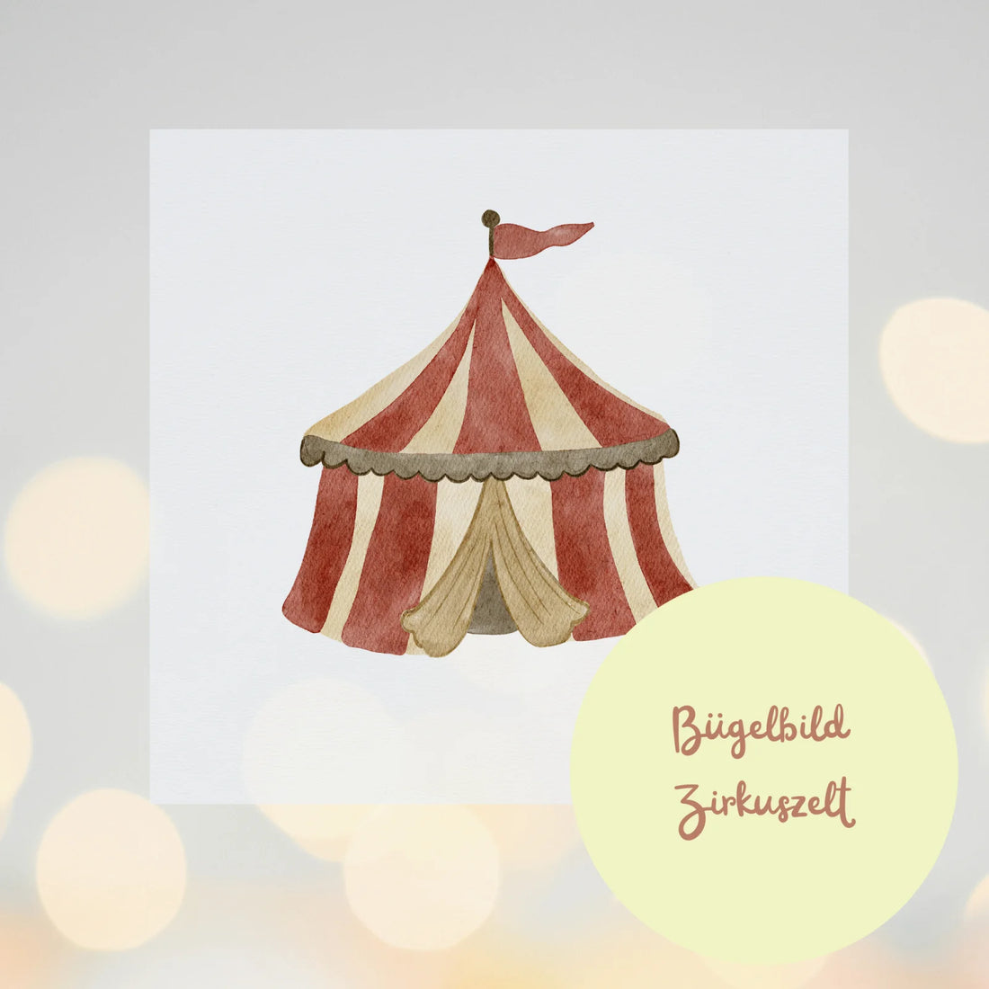 Bügelbild Zirkuszelt – Für Kinderkleidung und Kinderzimmerdeko