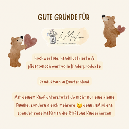 Bügelbild Frühling Bär mit Blumen