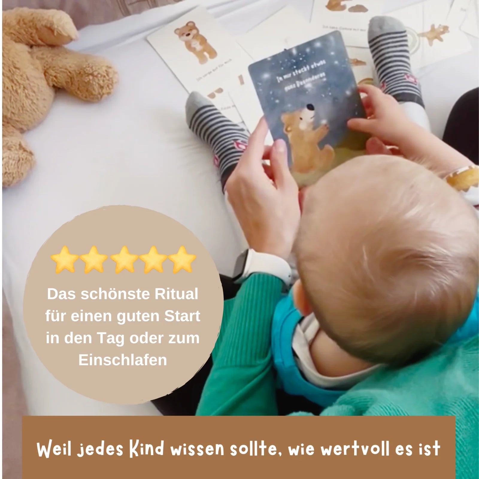 Bundle: Routinekarten + Affirmationskarten mit dem kleinen Bär