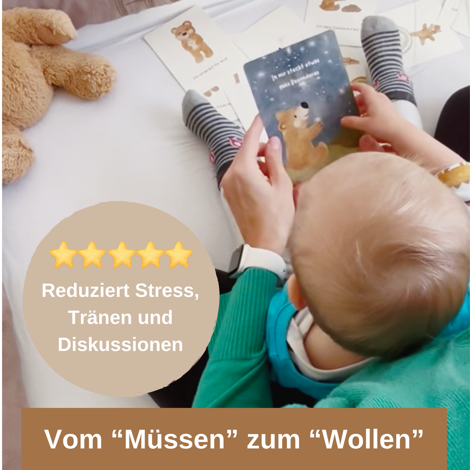 Interaktives Routinekartenset "Der kleine Bär" - inkl. Audio Begleitung