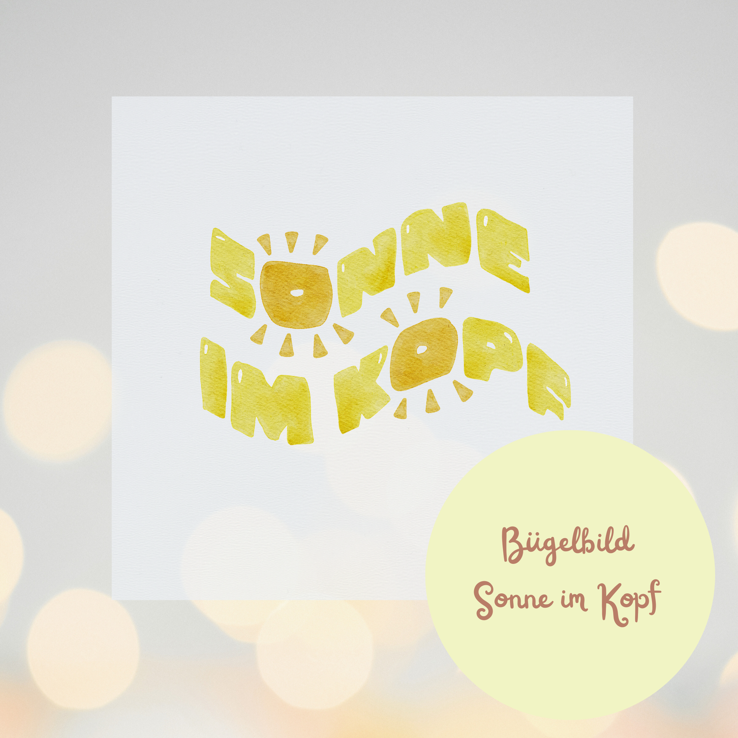 Bügelbild Sonne im Kopf