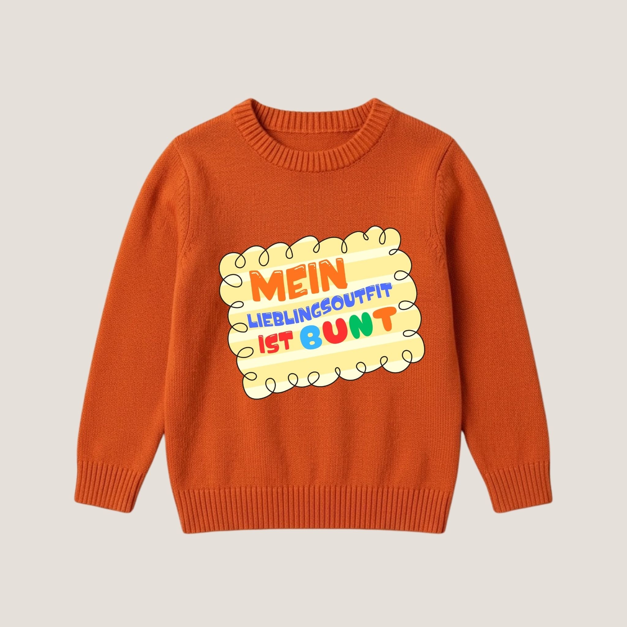 Bügelbild Mein Lieblingsoutfit ist bunt Statement