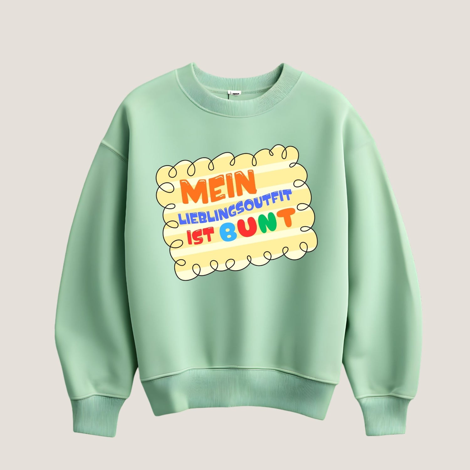 Bügelbild Mein Lieblingsoutfit ist bunt Statement
