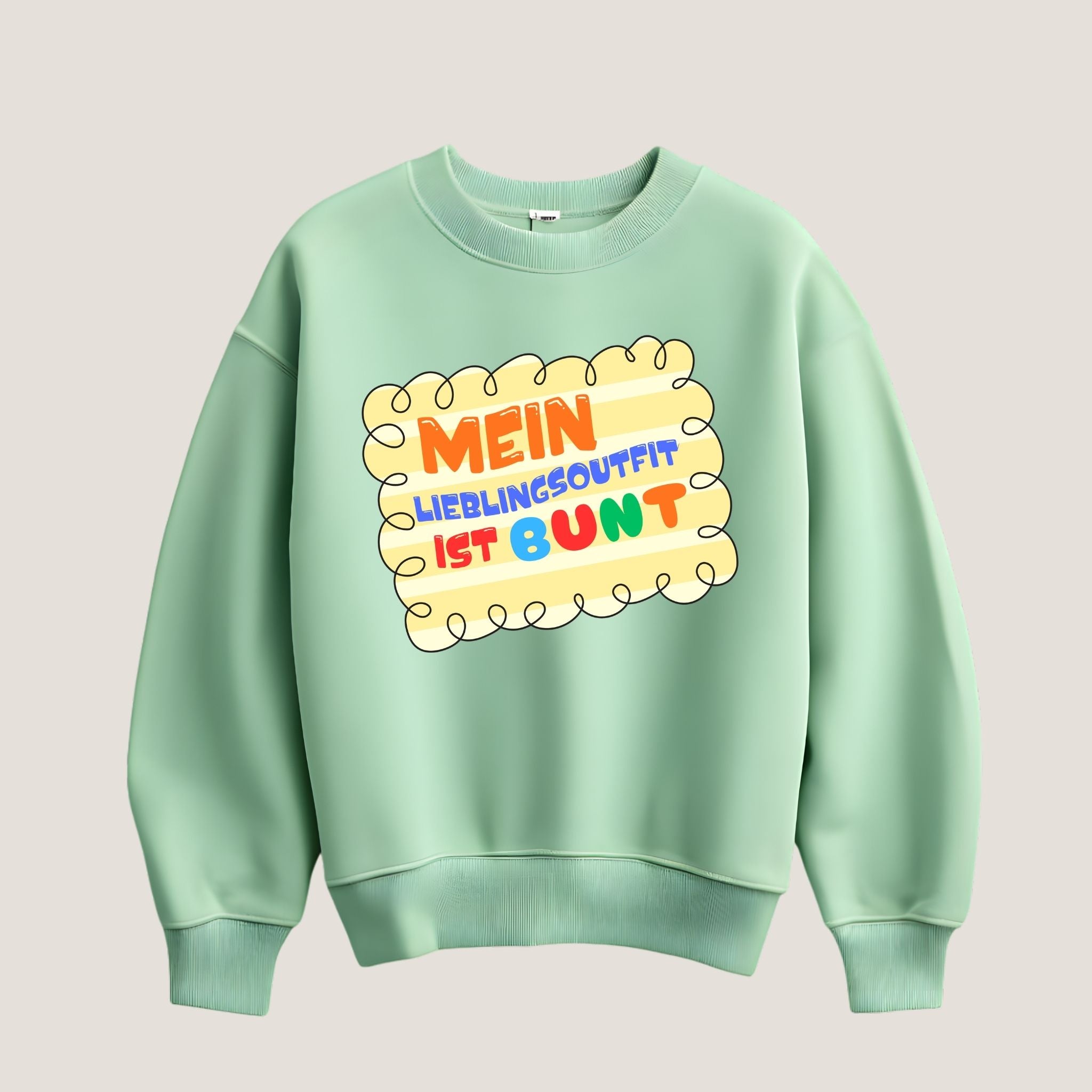 Bügelbild Mein Lieblingsoutfit ist bunt Statement