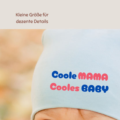 Bügelbild coole Mama cooles Baby; coole Mama cooles Kind