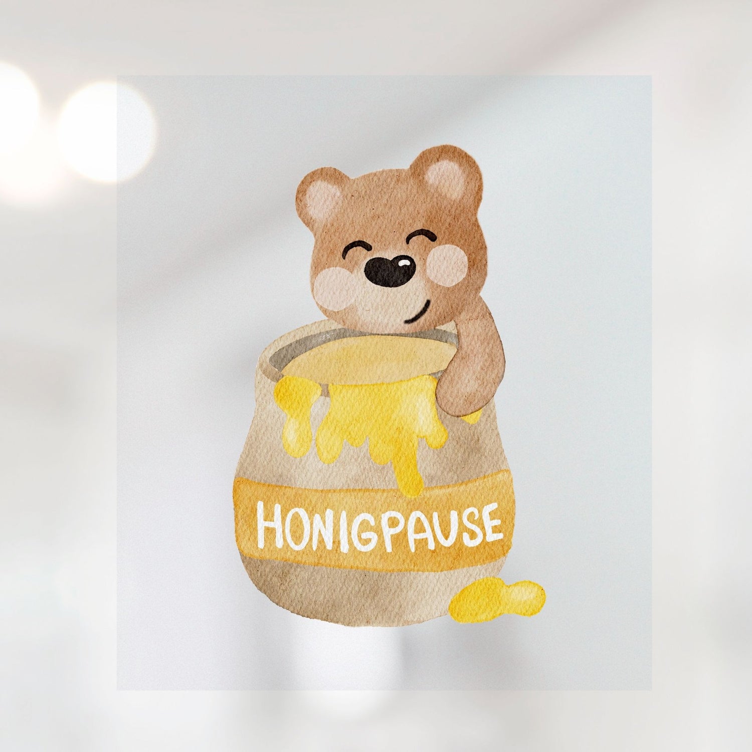 Bügelbild Honigpause Bär