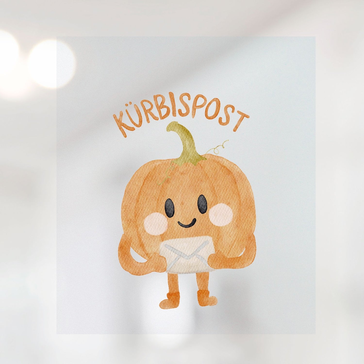 Bügelbild Kürbispost in 2 Größen