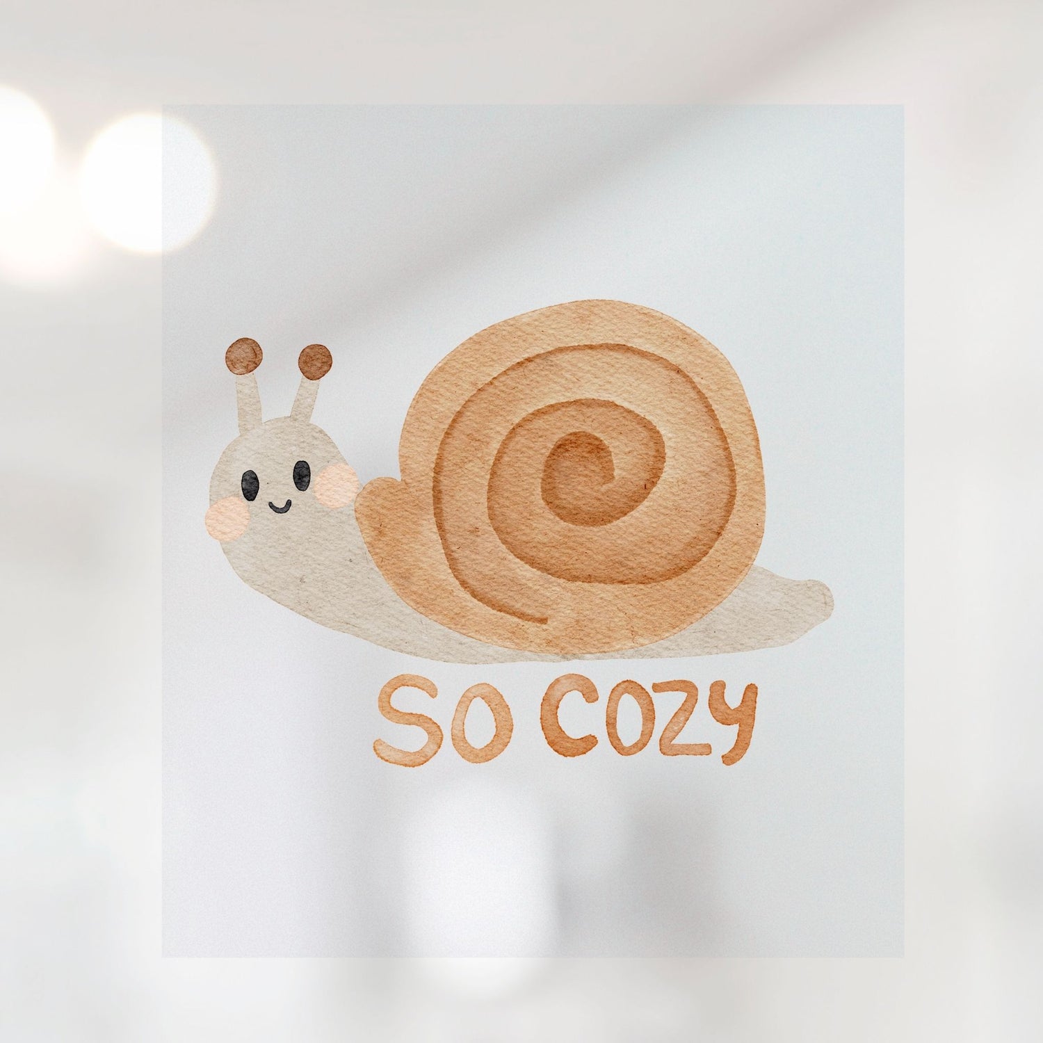 Bügelbild Schnecke so cozy