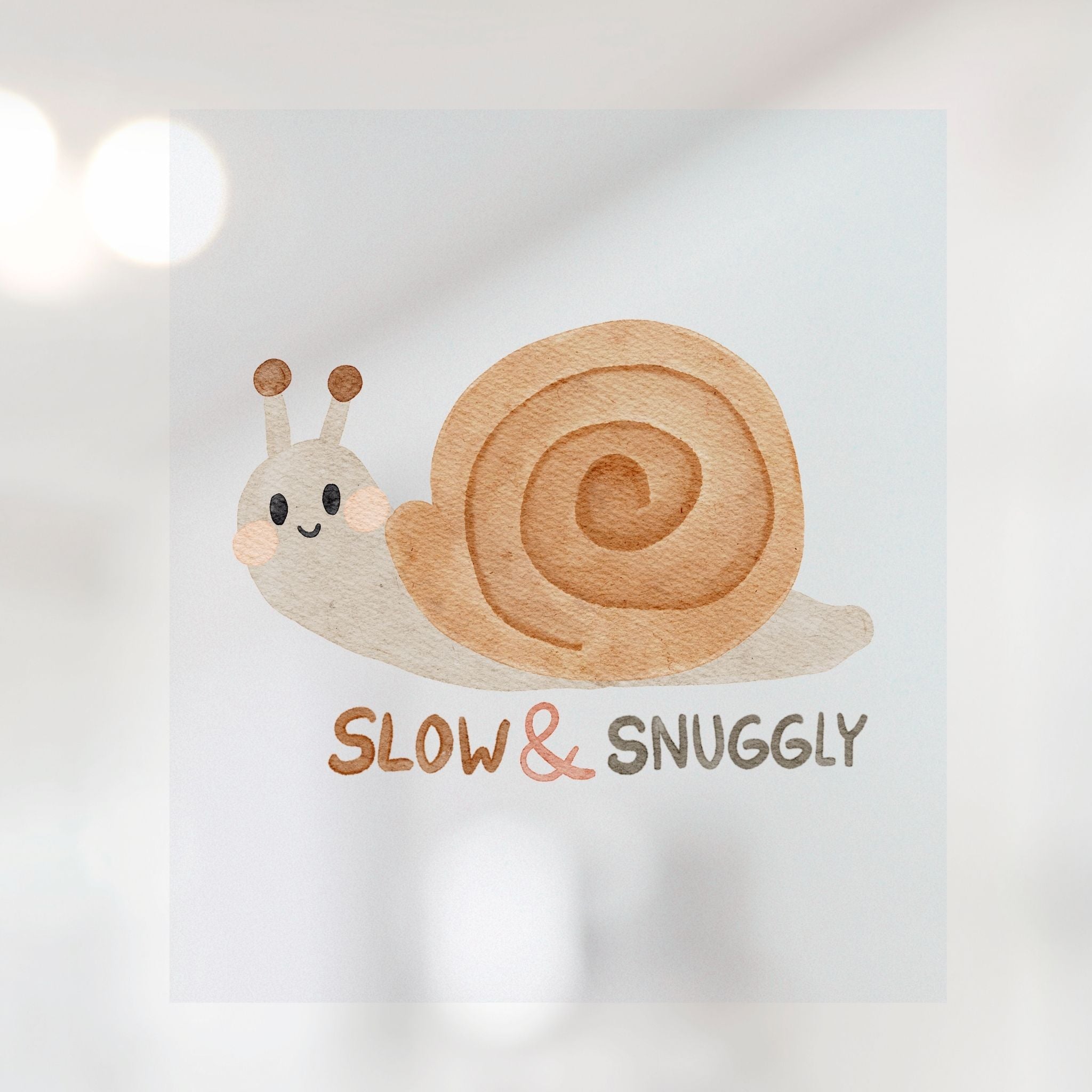 Bügelbild Schnecke slow and snuggly