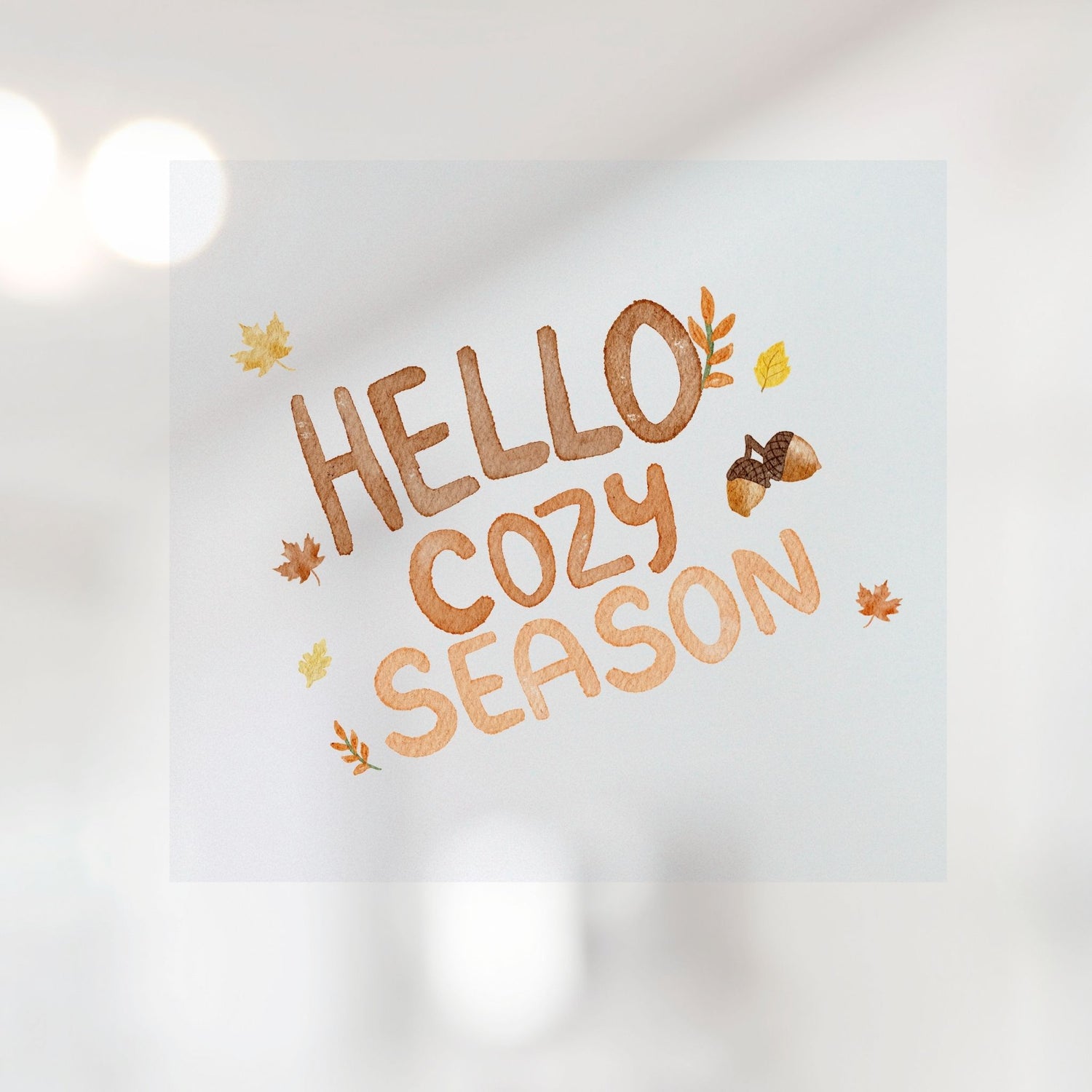 Bügelbild Hello cozy season oder hello cozy autumn