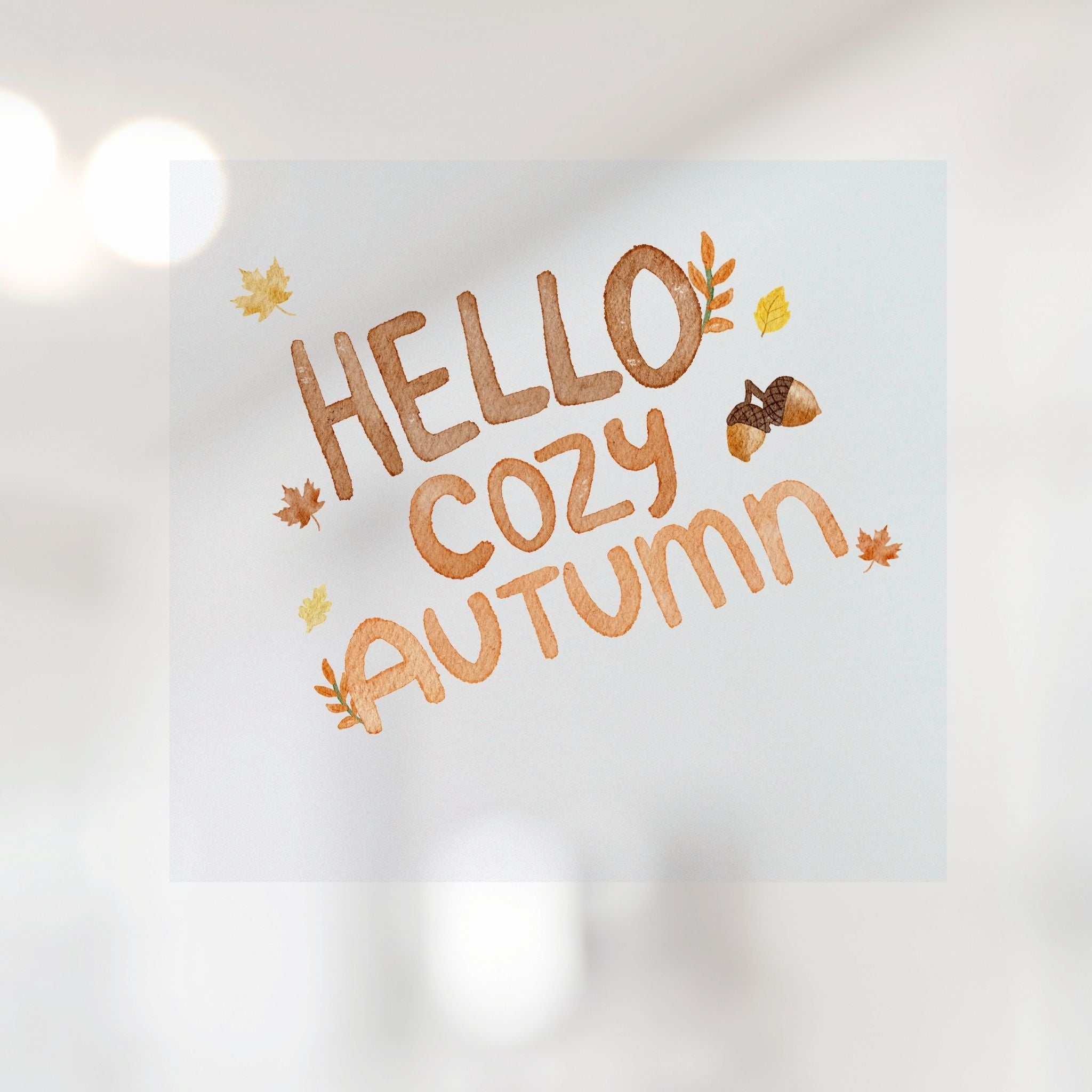 Bügelbild Hello cozy season oder hello cozy autumn