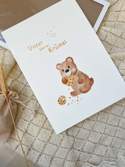 B-Ware Unser kleiner Krümel Bär, Kinderposter A4