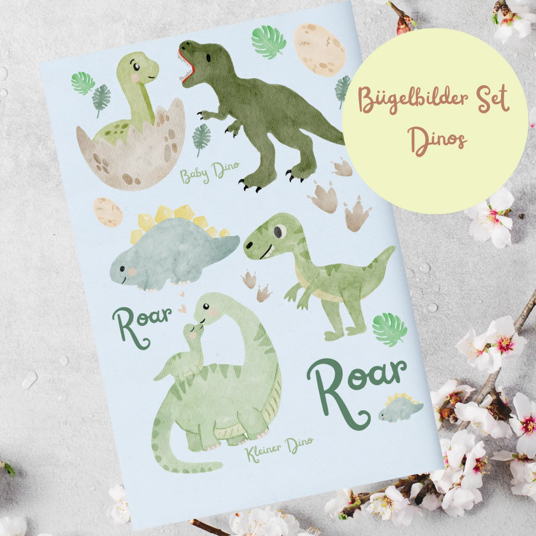 Bügelbilderset Dinosaurier, A5 Format – für Dinofans