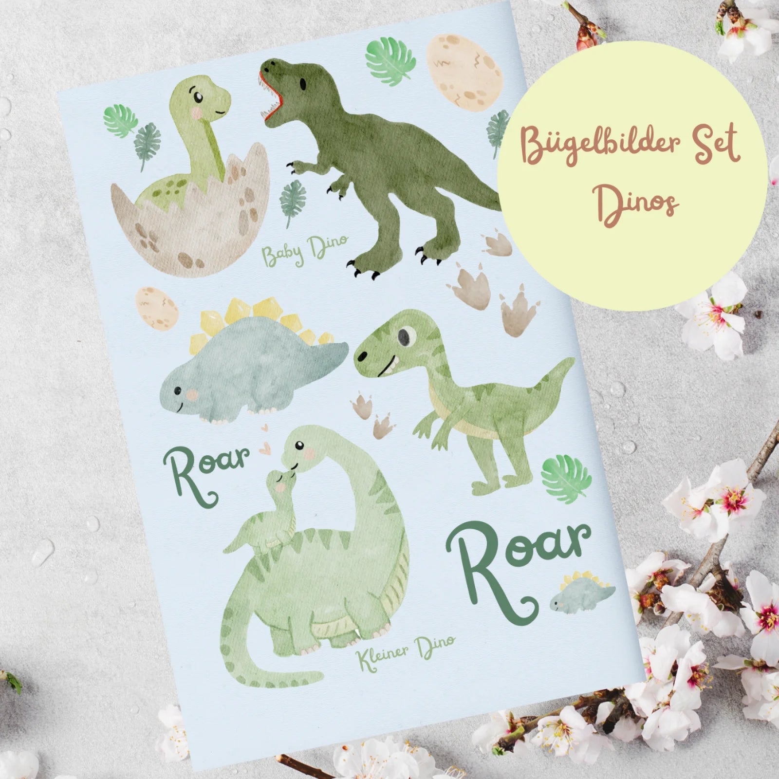 Bügelbilderset Dinosaurier, A5 Format – für Dinofans