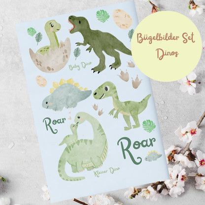Bügelbilderset Dinosaurier, A5 Format – für Dinofans