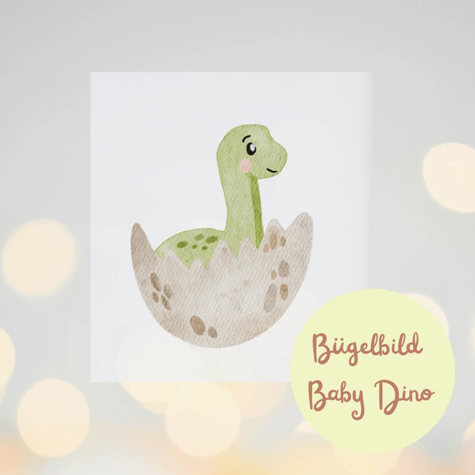 Bügelbild Babydino aus dem Ei – ideal für kleine Dinofans