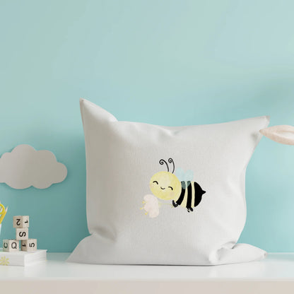 Bügelbild Biene mit Blume, Babyhummel