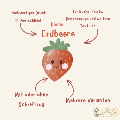 Bügelbild Kleine Erdbeere