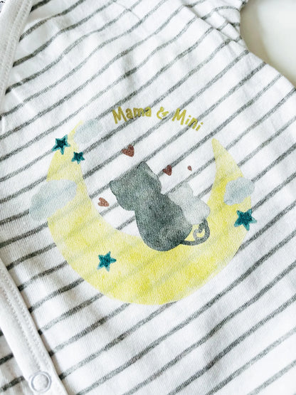 Bügelbild Mama &amp; Mini – Katzen auf dem Mond