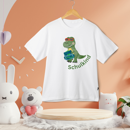Cooles Dino-Schulkind – Bügelbild für den Schulstart