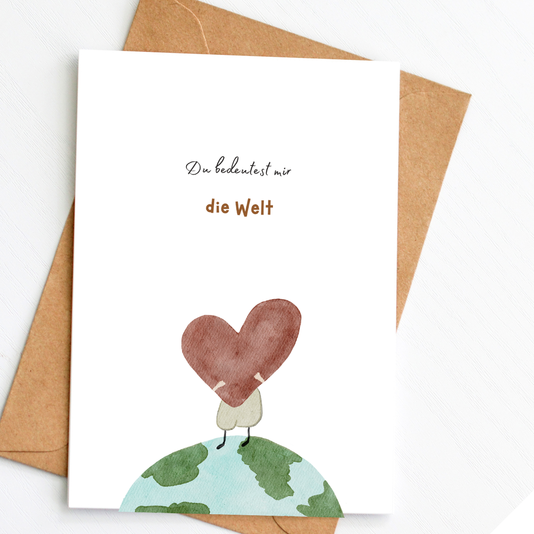 Karte „Du bedeutest mir die Welt“