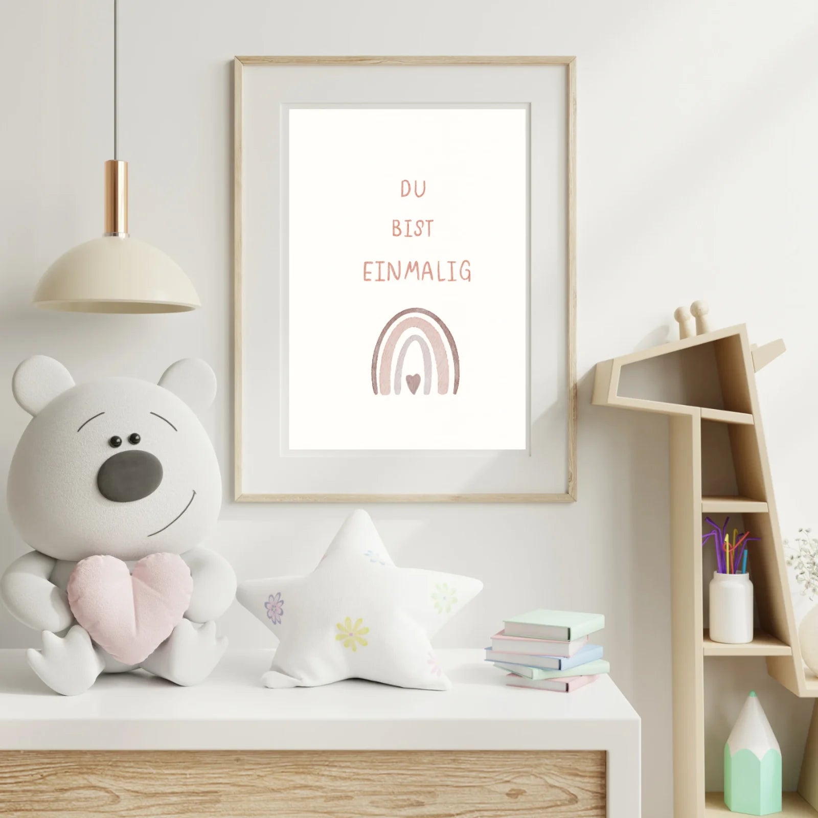 Posterset Du bist einmalig Regenbogen, Ballerina