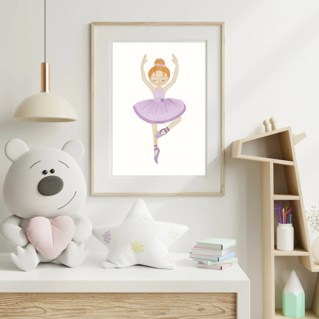 Posterset Du bist einmalig Regenbogen, Ballerina