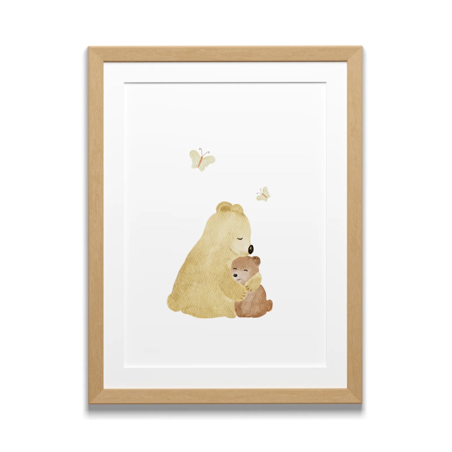 Bären Umarmung Kinderposter A4