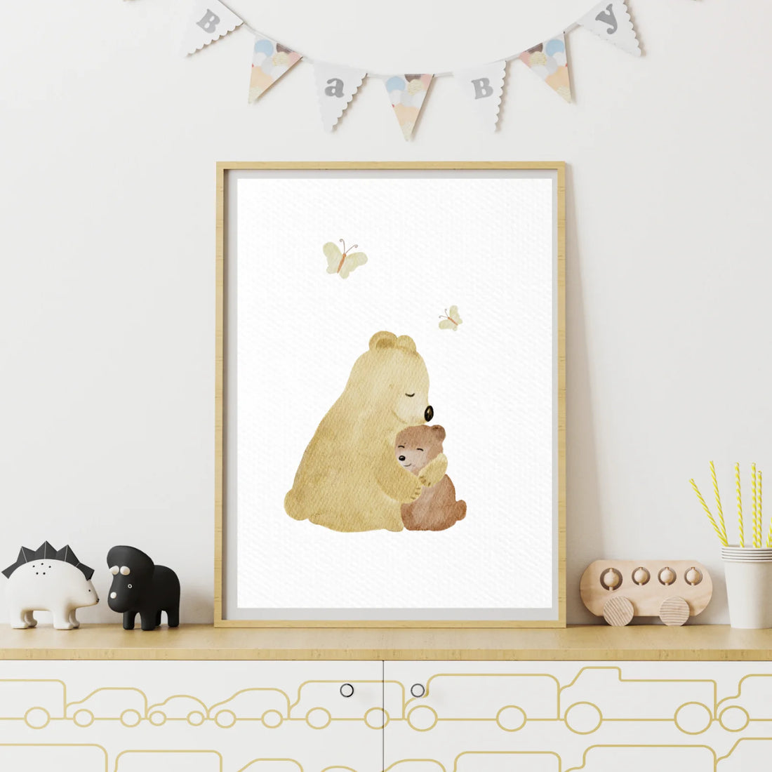 Bären Umarmung Kinderposter A4