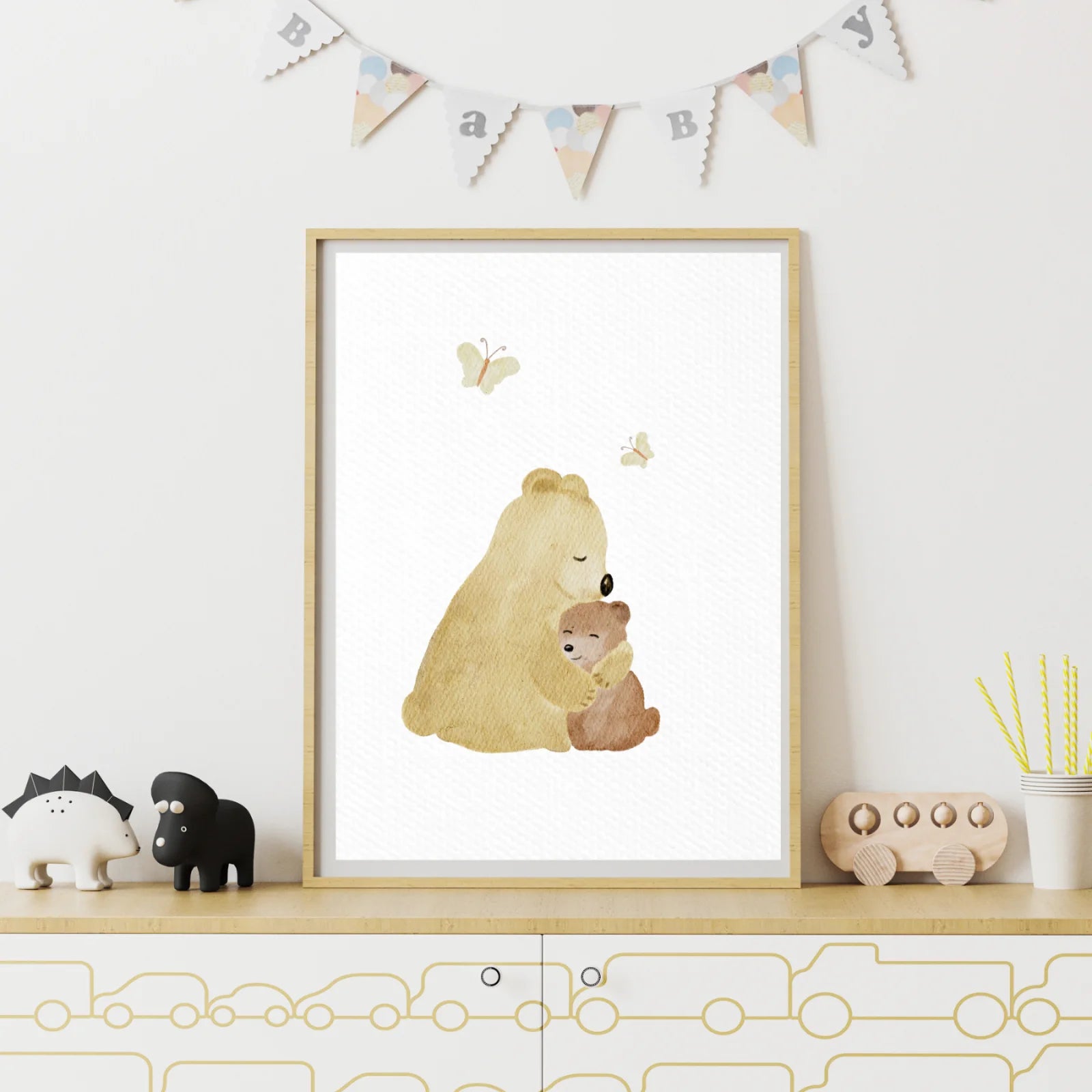 Bären Umarmung Kinderposter A4