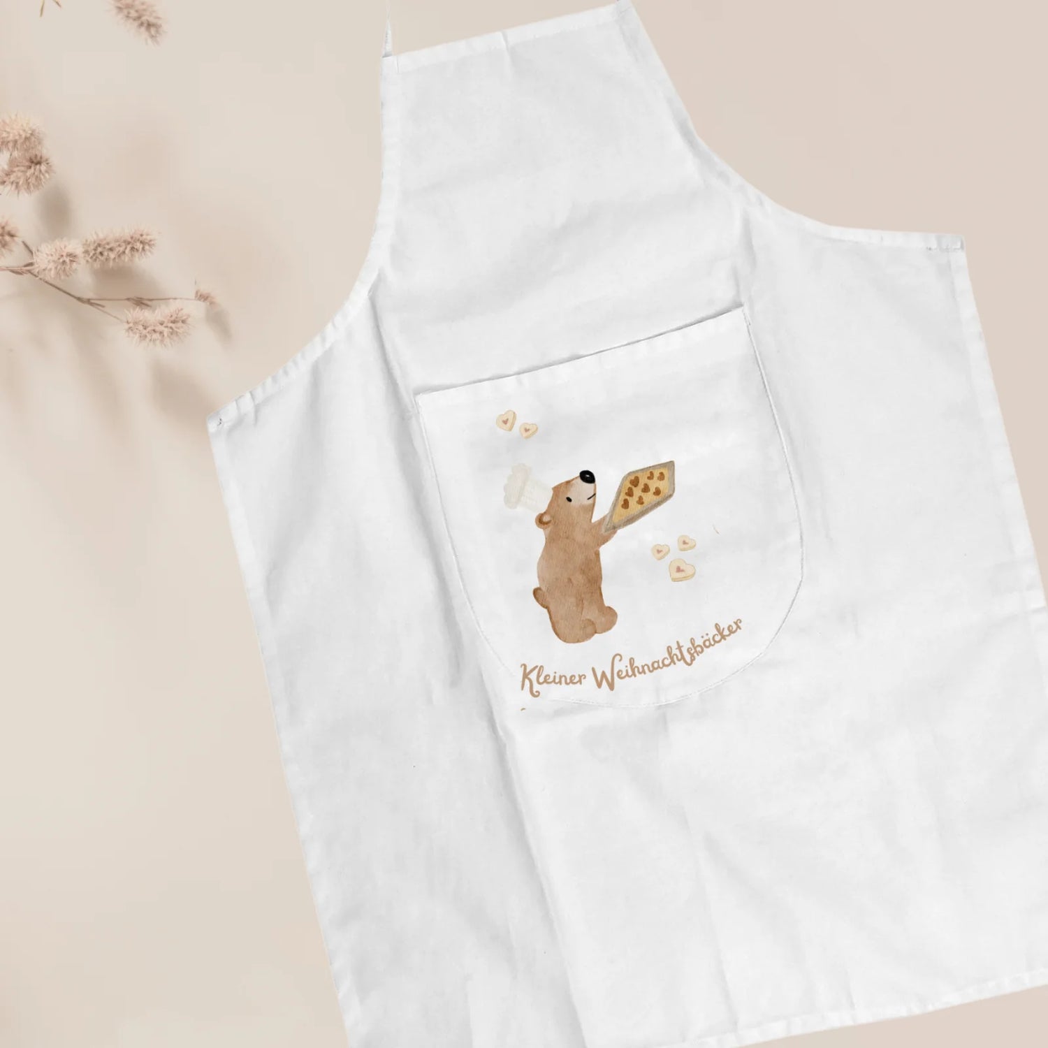 Kleiner Weihnachtsbäcker/kleine Weihnachtsbäckerin Bügelbild zu Weihnachten