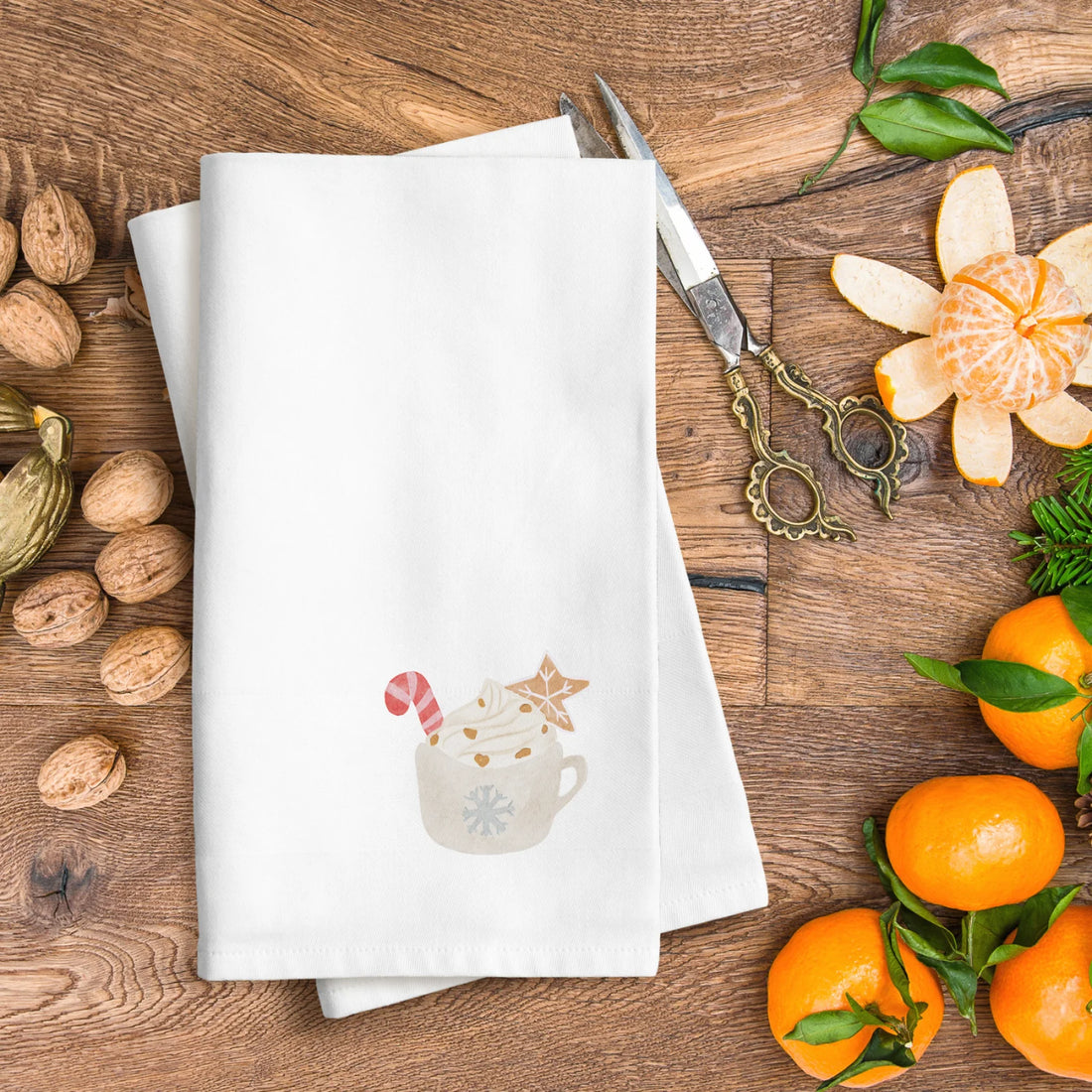 Bügelbilderset Weihnachten A5, Weihnachtsbäcker, Lebkuchenmann, Kakaotasse, Weihnachtsbaum