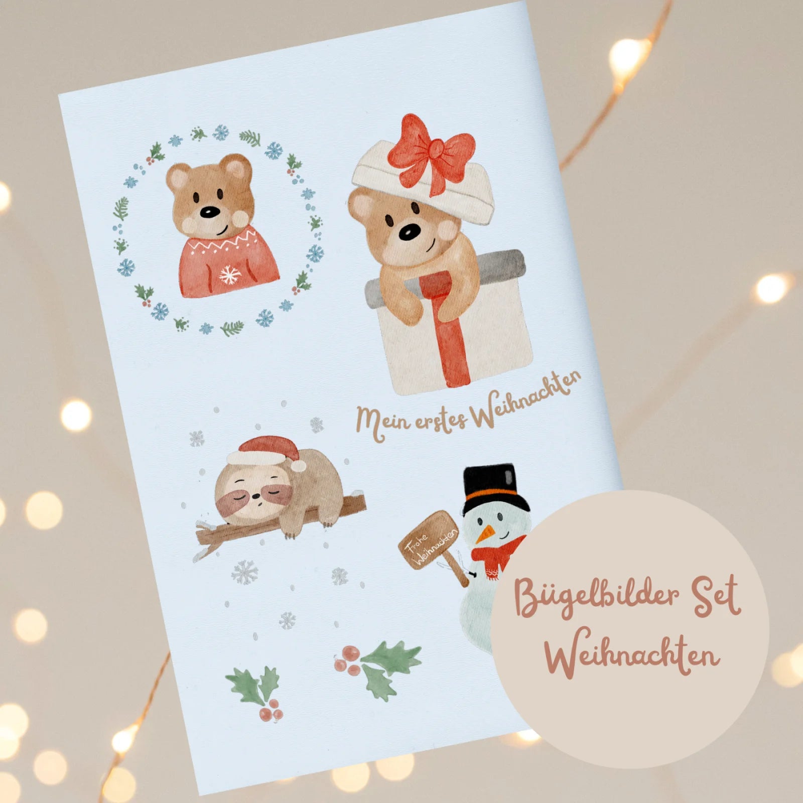 Bügelbilderset A5 Weihnachten, mein erstes Weihnachten