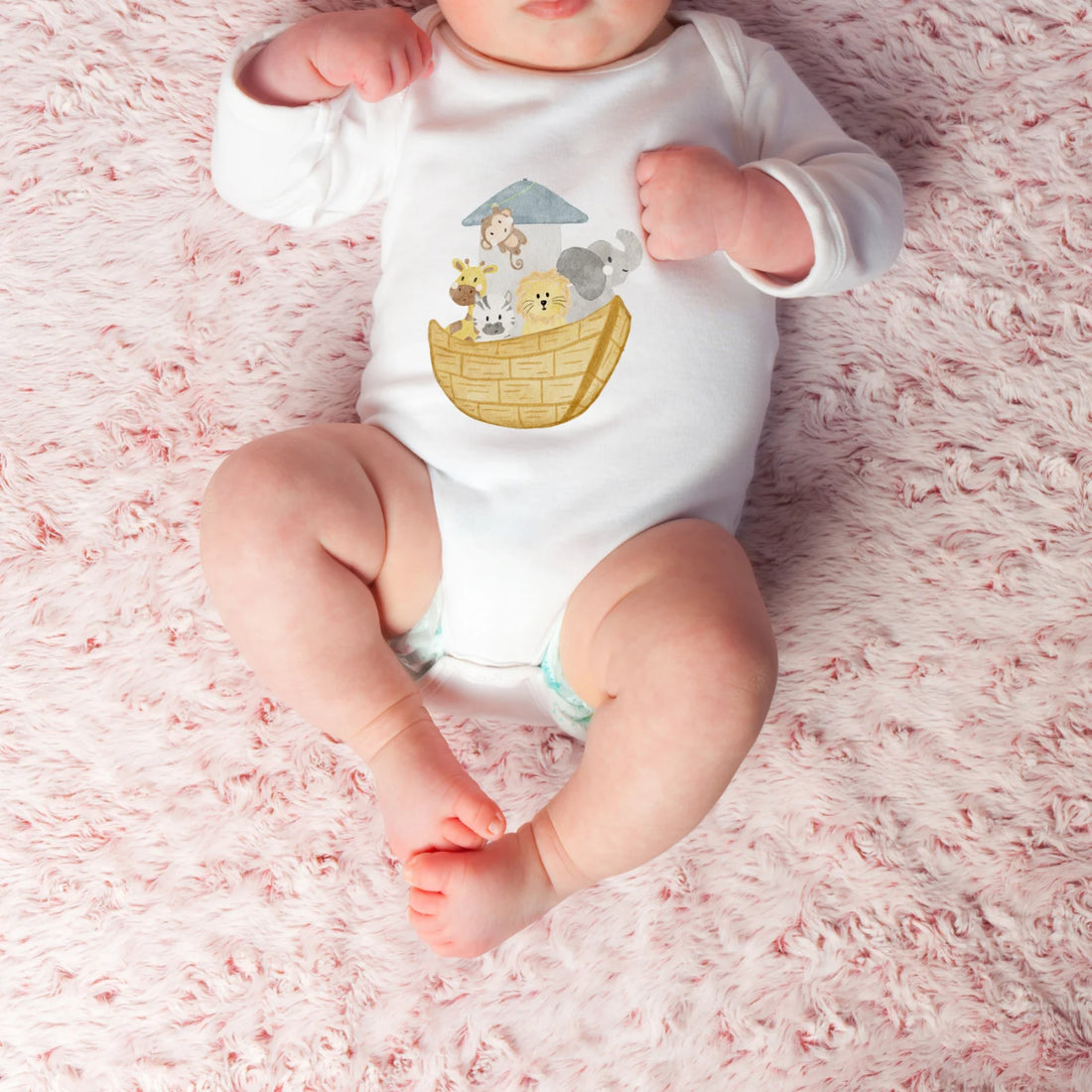 Bügelbild Arche, ideal für ein DIY Taufkleid für Mädchen oder Jungen