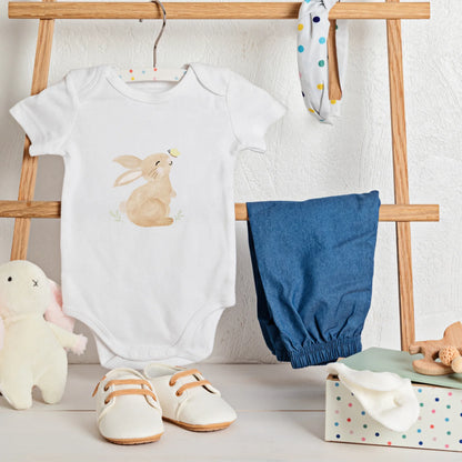 Bügelbild Osterhase mit Schmetterling "Du bist mein Lieblingshase"