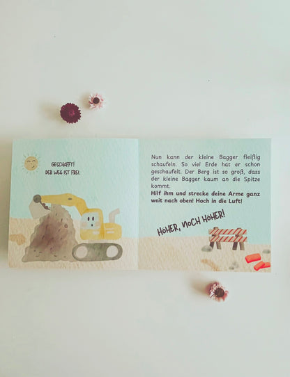 Mitmachbuch „Der kleine Bagger auf großer Baustelle“ für Kinder ab 2 Jahren