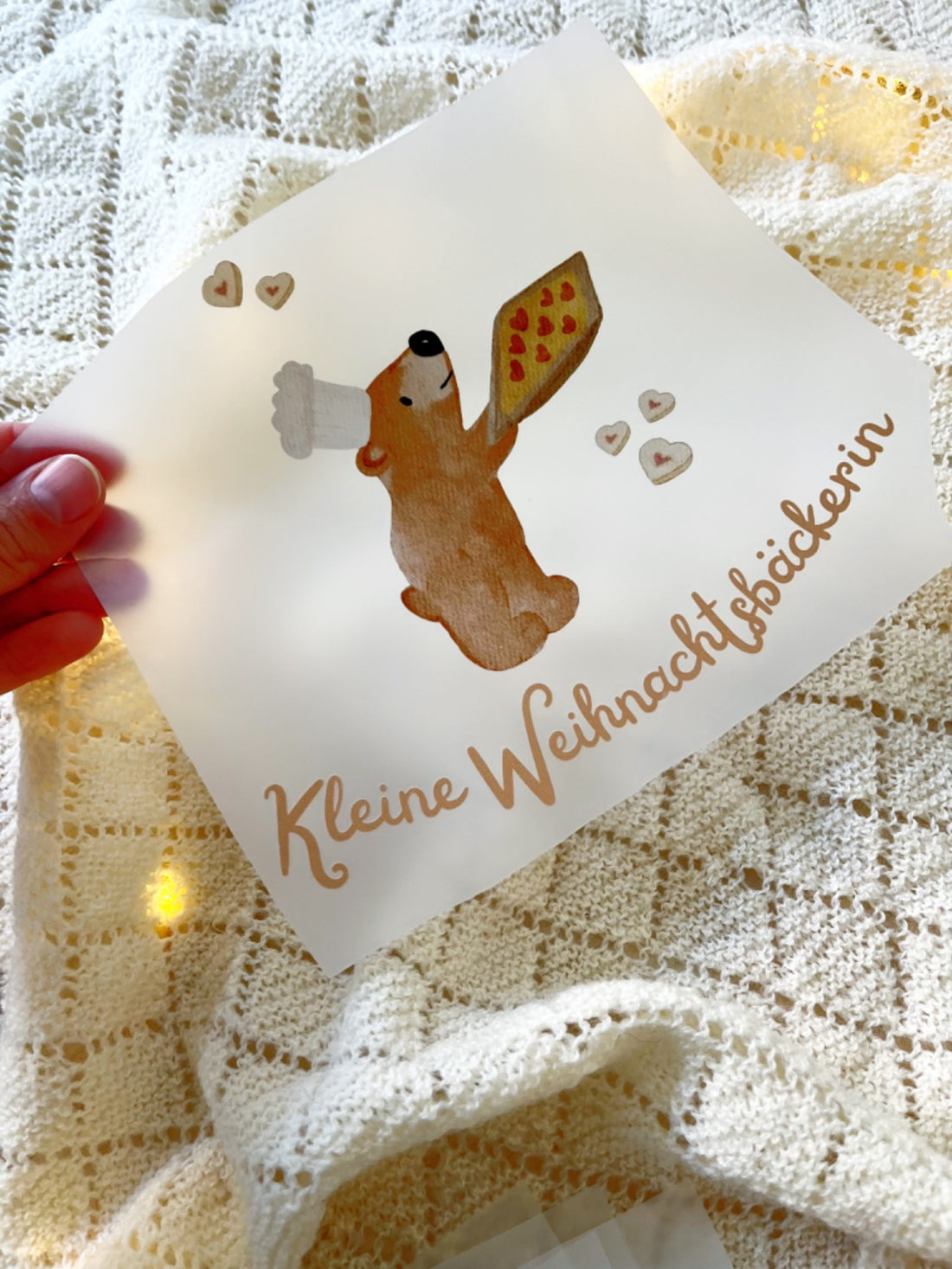 Kleiner Weihnachtsbäcker/kleine Weihnachtsbäckerin Bügelbild zu Weihnachten