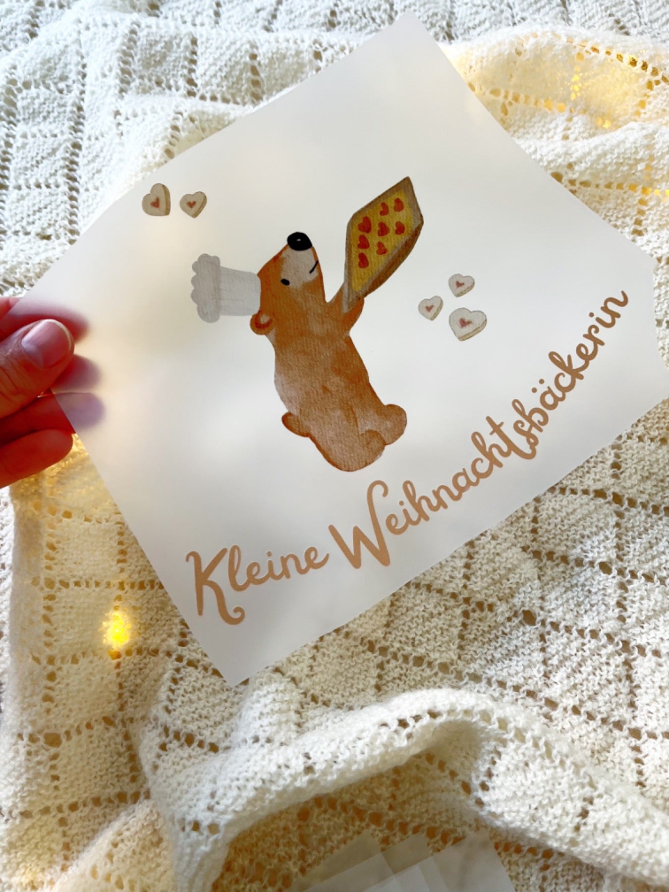 Kleiner Weihnachtsbäcker/kleine Weihnachtsbäckerin Bügelbild zu Weihnachten