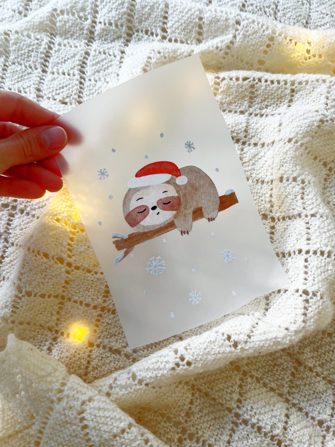 Bügelbild Weihnachten Faultier