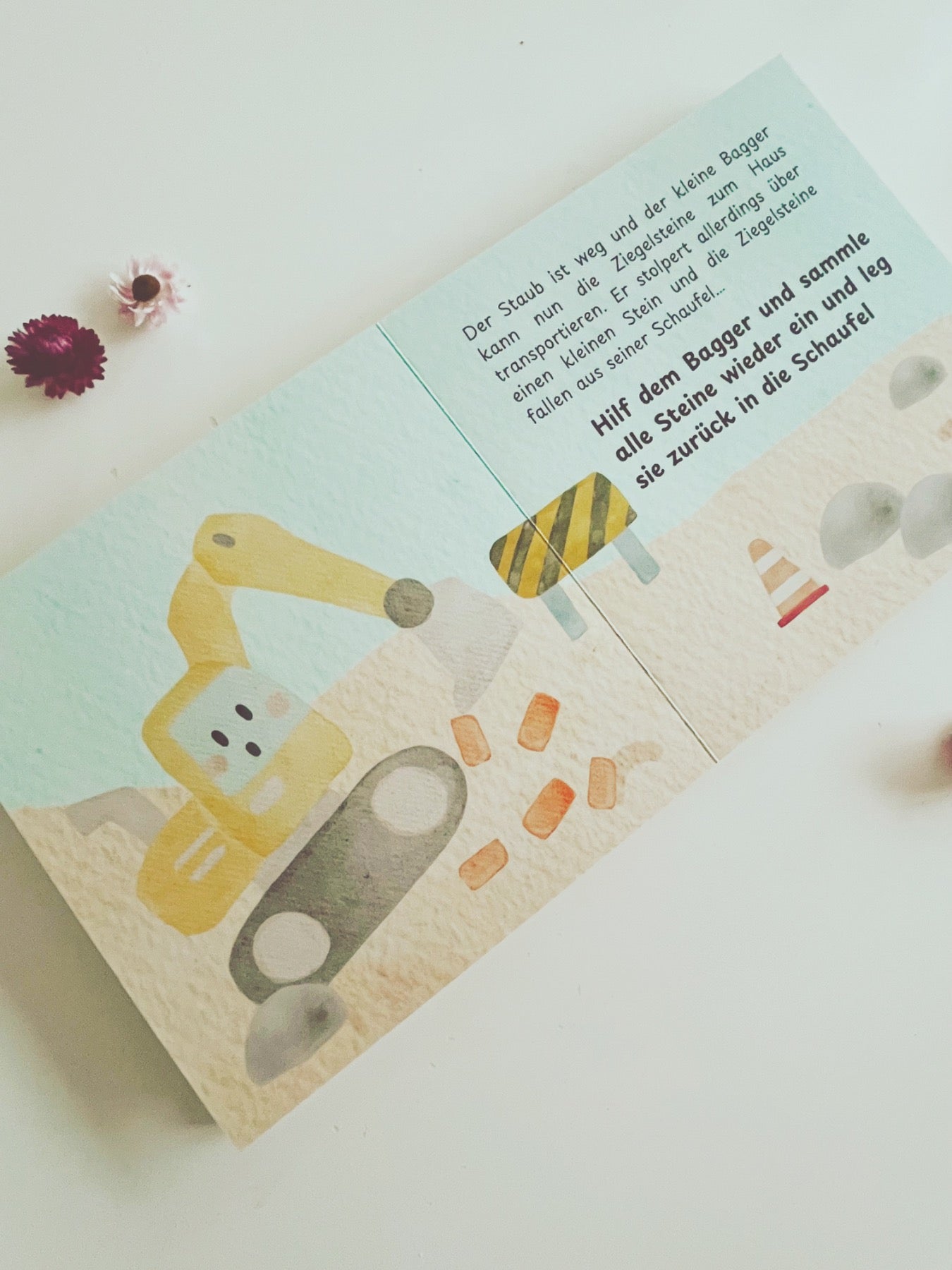 Mitmachbuch „Der kleine Bagger auf großer Baustelle“ für Kinder ab 2 Jahren